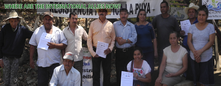 The peaceful resistance   of la Puya in Guatemala  vs. KCA